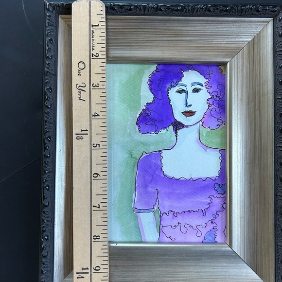 HANDPAINTED Original Watercolor Art Painting - Picture 4 of 5